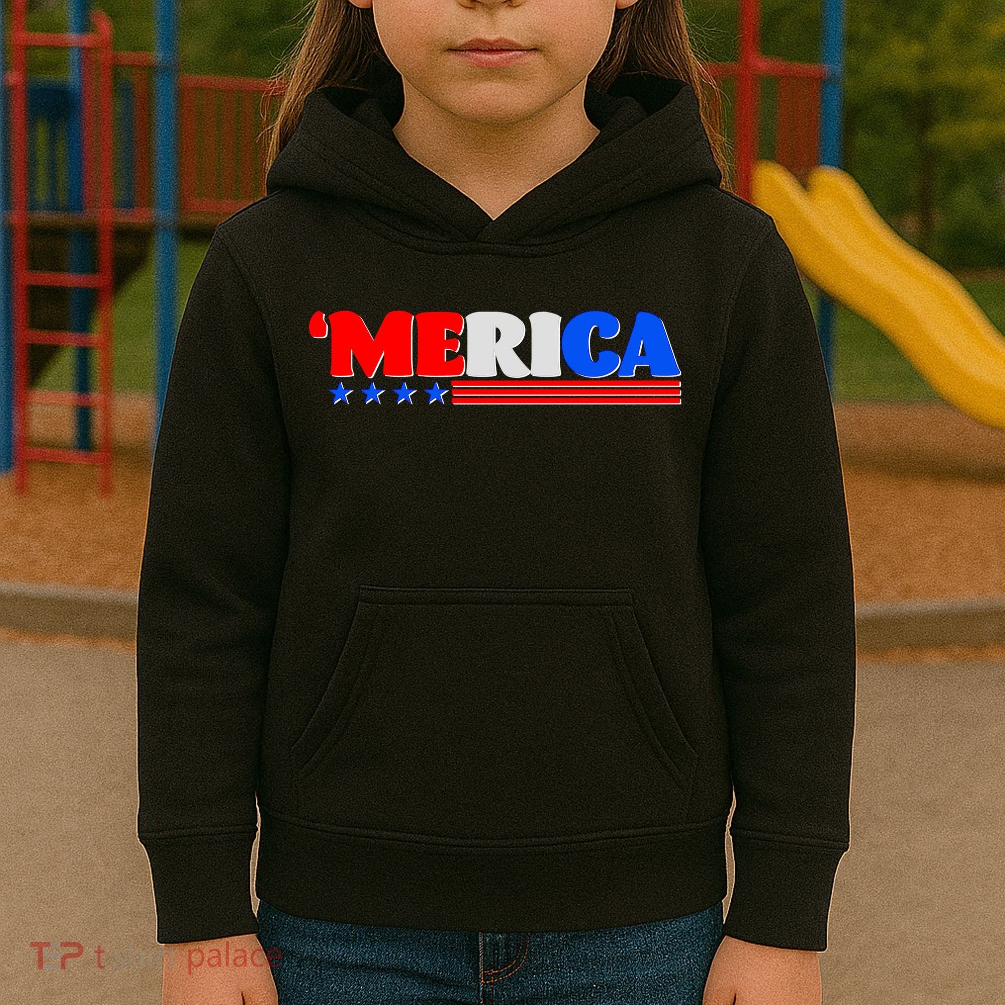 Red White & Blue 'Merica 4th Of July Kids Hoodie