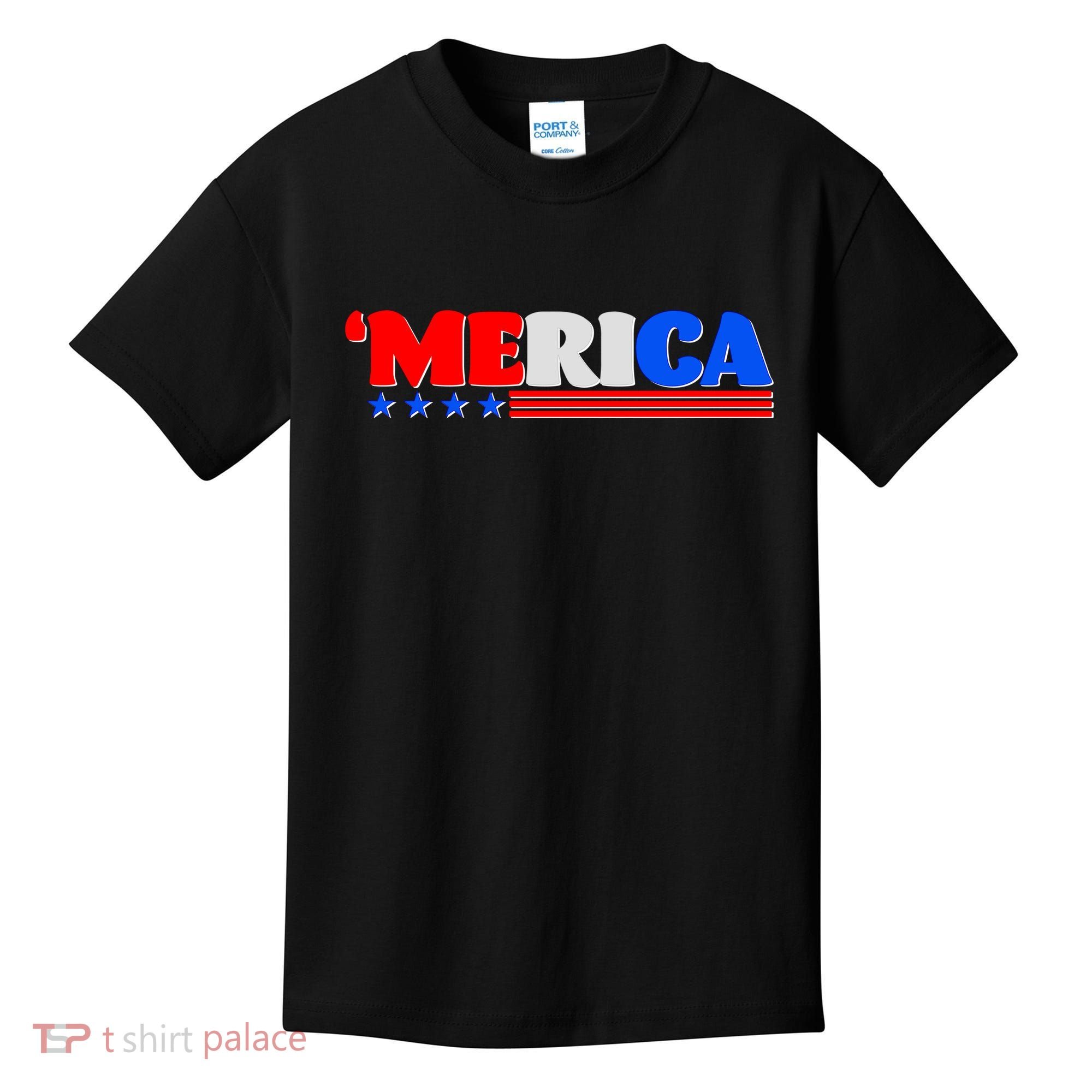 Red White & Blue 'Merica 4th Of July Kids T-Shirt