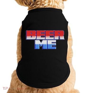 Red White And Blue Beer Me Doggie Tank
