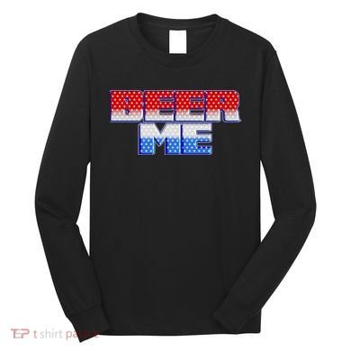Red White And Blue Beer Me Long Sleeve Shirt
