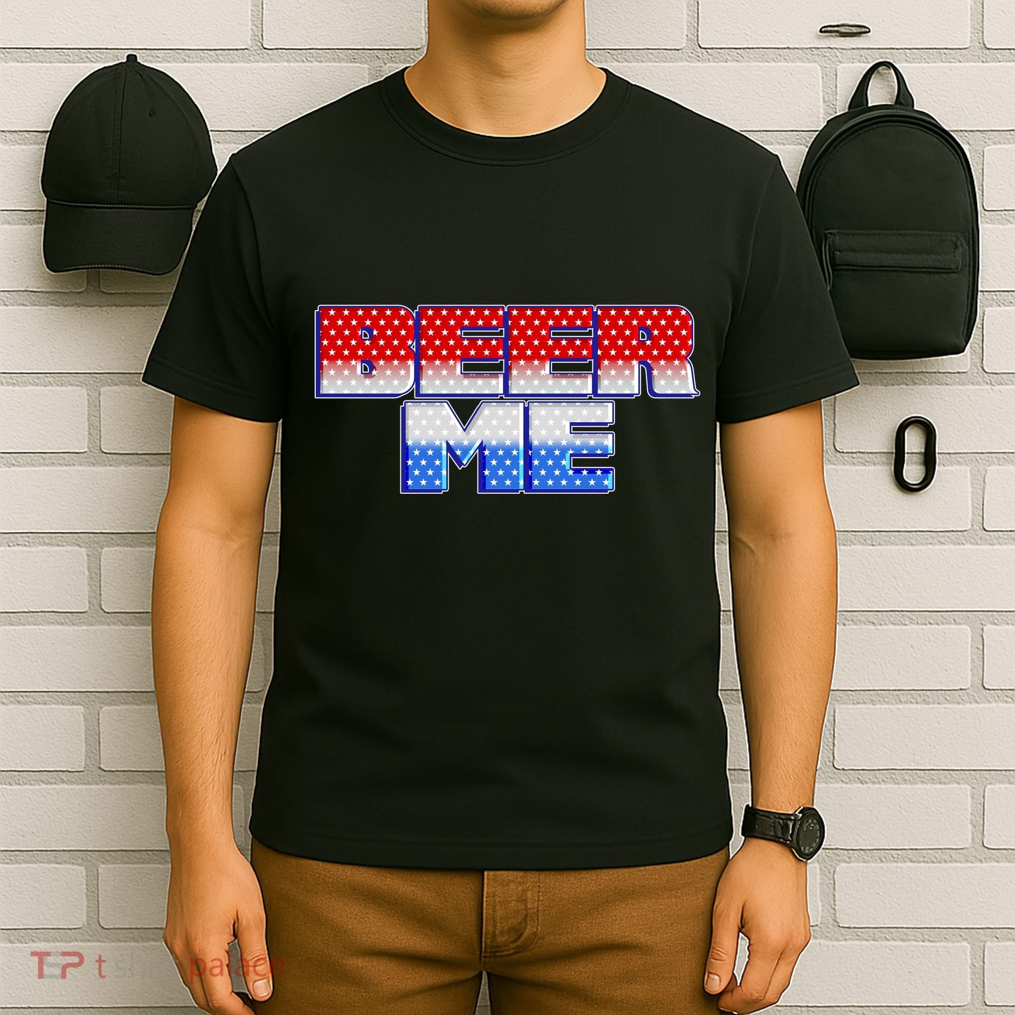 Red White And Blue Beer Me T-Shirt