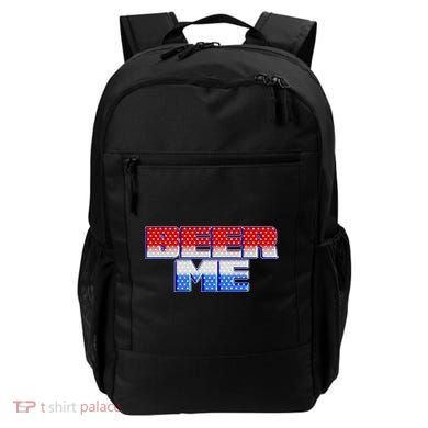 Red White And Blue Beer Me Backpack