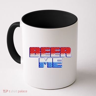 Red White And Blue Beer Me Coffee Mug