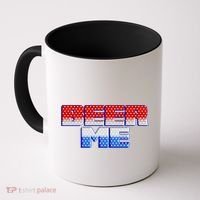 Red White And Blue Beer Me Coffee Mug thumb 0