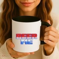 Red White And Blue Beer Me Coffee Mug thumb 3