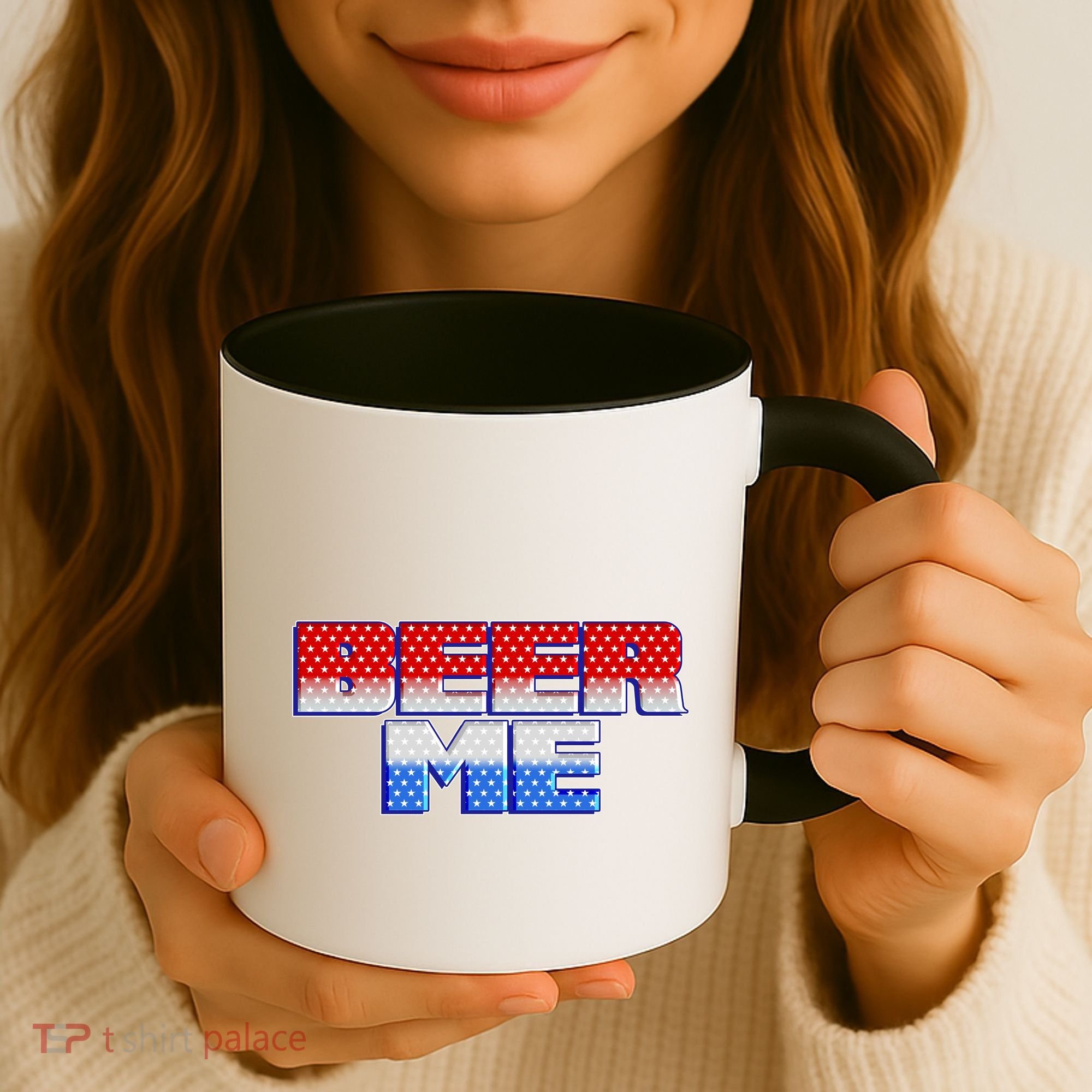 Red White And Blue Beer Me Coffee Mug
