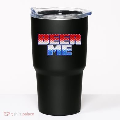 Red White And Blue Beer Me Tumbler