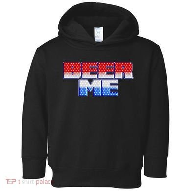 Red White And Blue Beer Me Toddler Hoodie