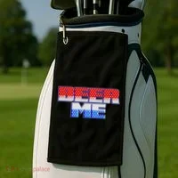Red White And Blue Beer Me Golf Towel thumb 2
