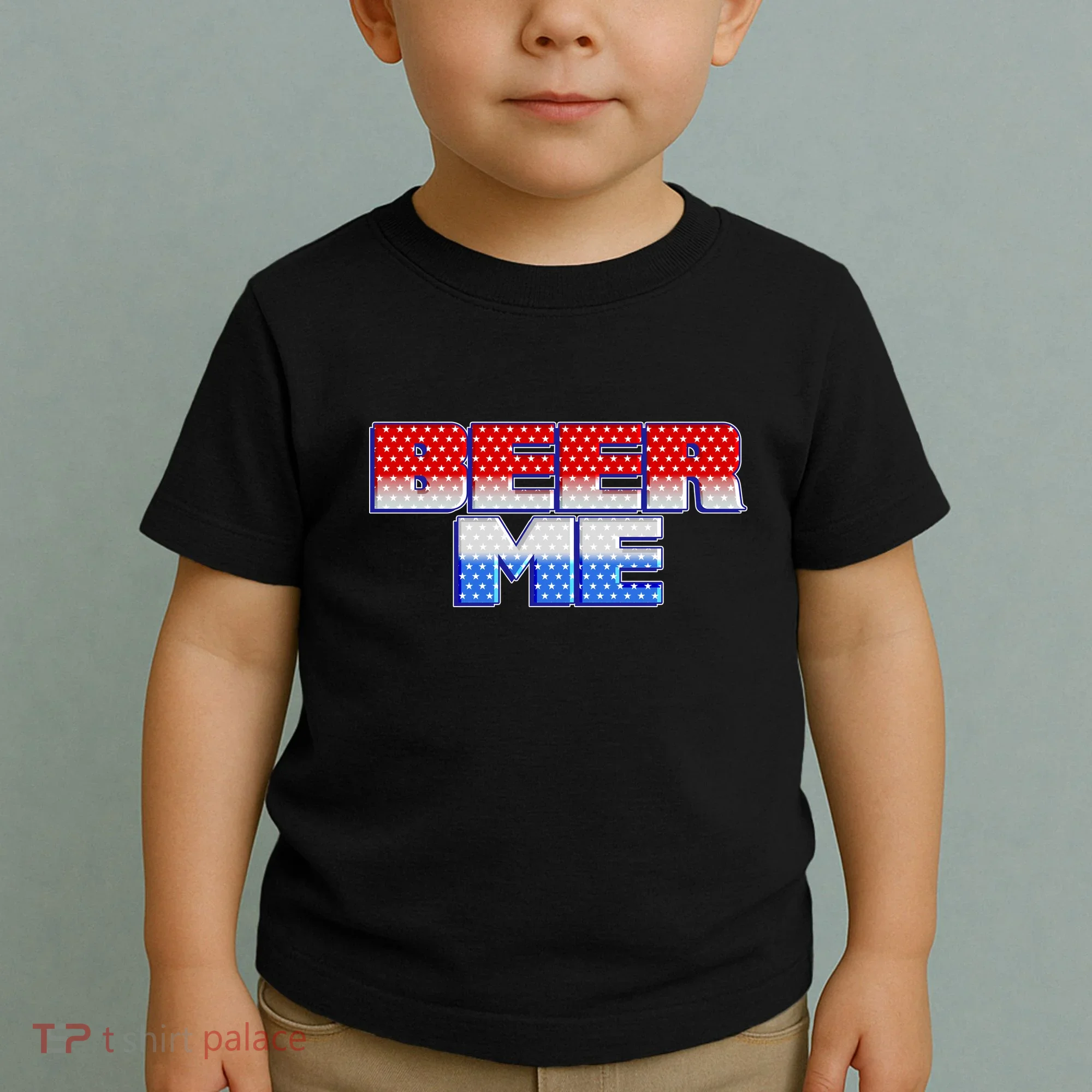 Red White And Blue Beer Me Toddler T-Shirt