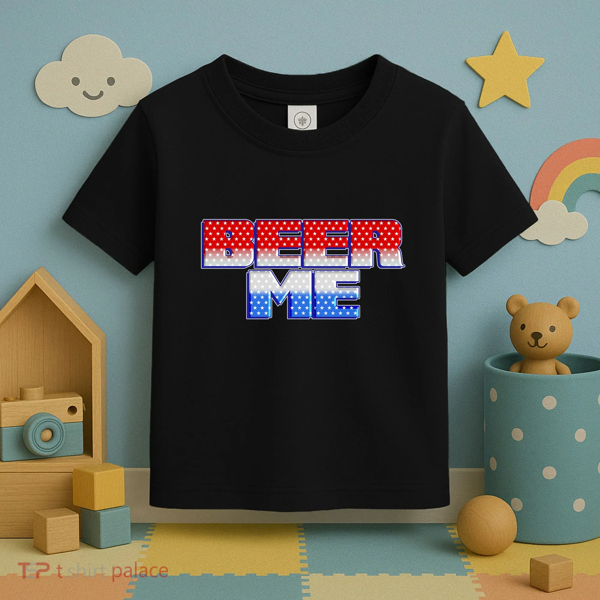Red White And Blue Beer Me Toddler T-Shirt