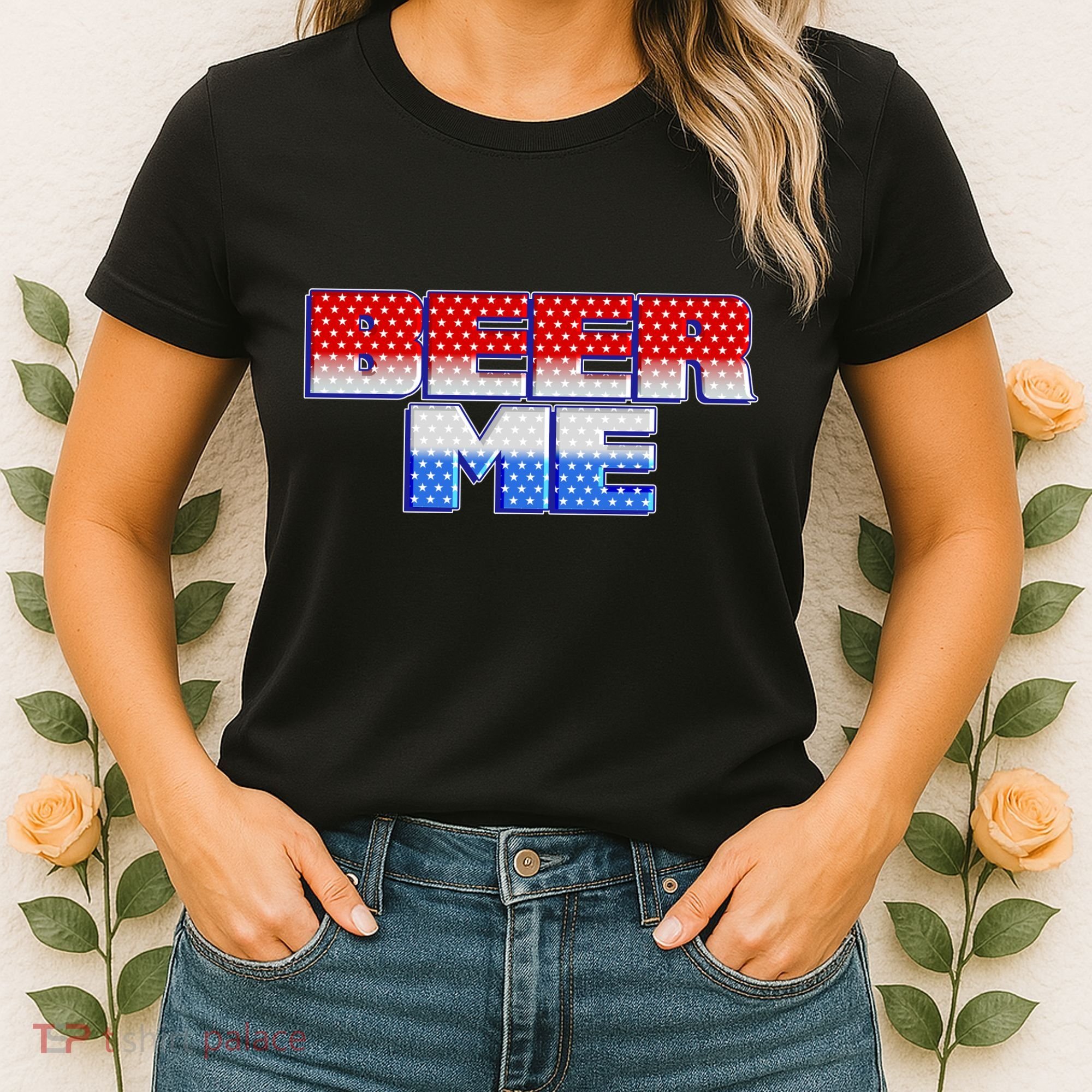 Red White And Blue Beer Me Women's T-Shirt