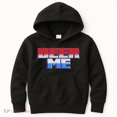 Red White And Blue Beer Me Kids Hoodie