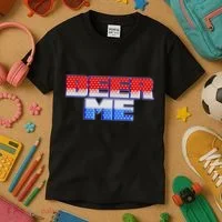 Red White And Blue Beer Me Kids T-Shirt thumb 3