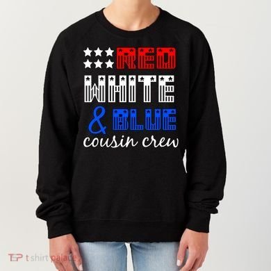 Red White And Blue Cousin Crew Women's Sweatshirt