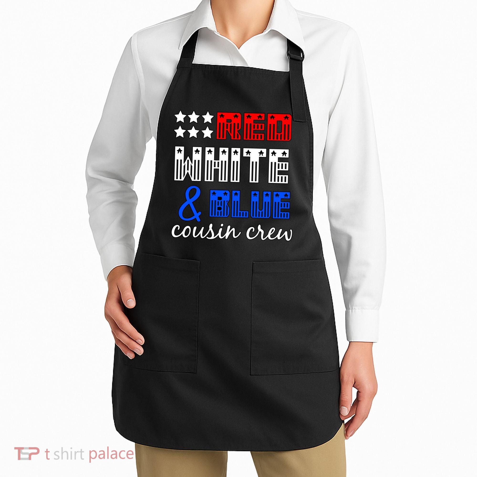 Red White And Blue Cousin Crew Apron