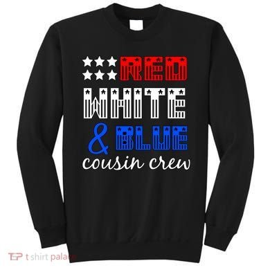Red White And Blue Cousin Crew Sweatshirt