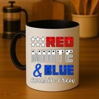 Red White And Blue Cousin Crew Coffee Mug thumb 4
