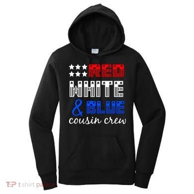 Red White And Blue Cousin Crew Women's Hoodie