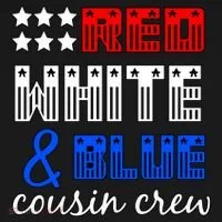Red White And Blue Cousin Crew Women's Hoodie thumb 2