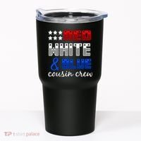 Red White And Blue Cousin Crew Tumbler thumb 0