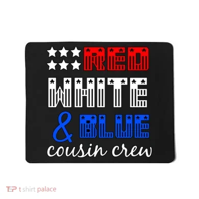 Red White And Blue Cousin Crew Mousepad