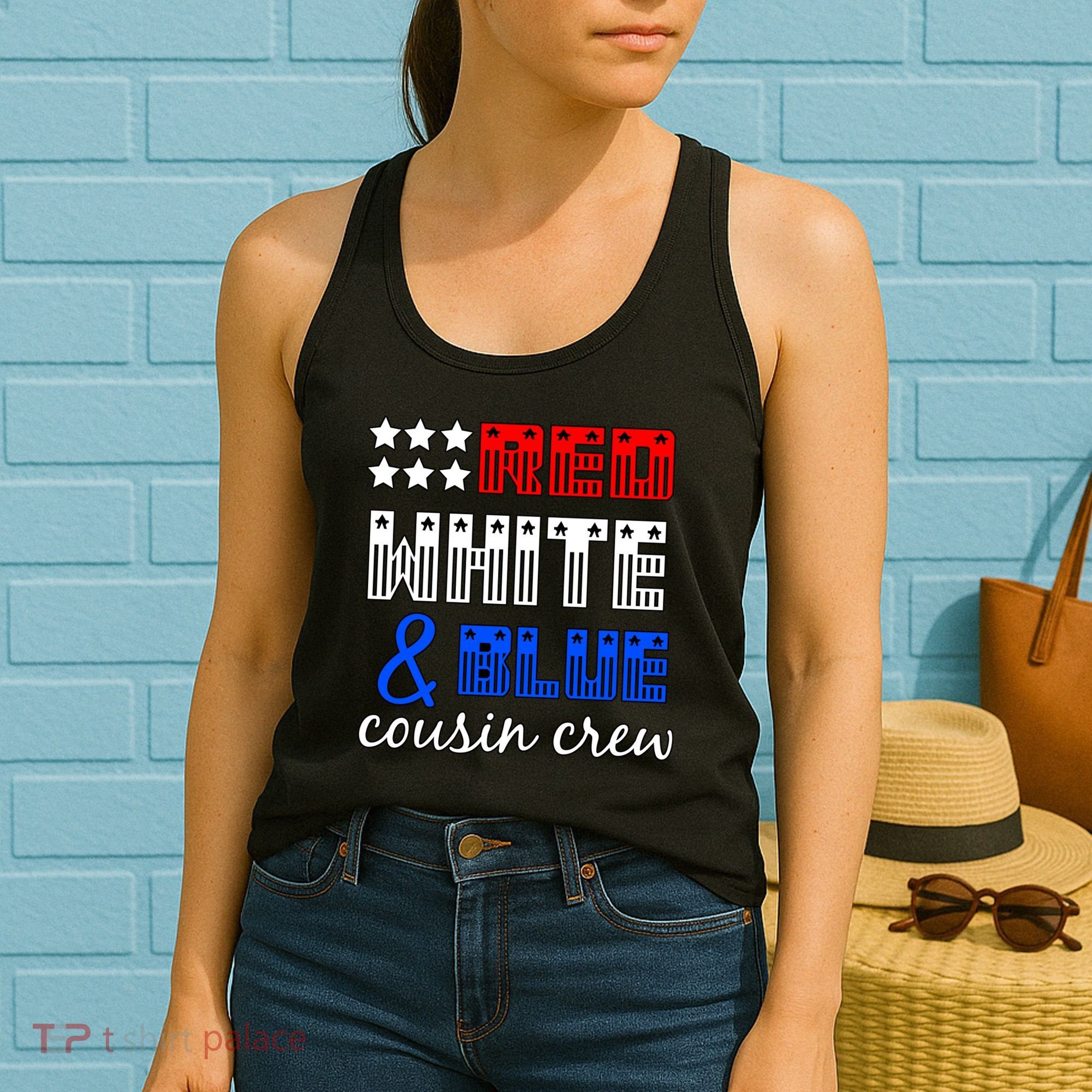 Red White And Blue Cousin Crew Women's Tank Top