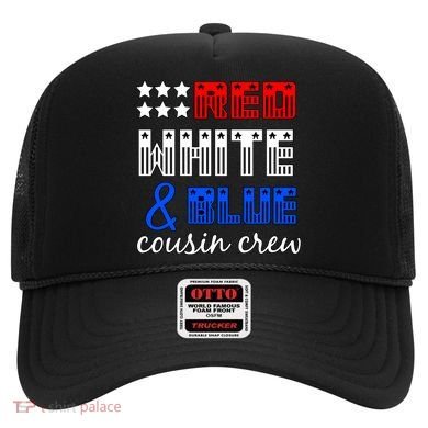 Red White And Blue Cousin Crew Hat