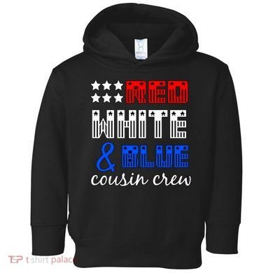Red White And Blue Cousin Crew Toddler Hoodie