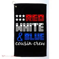 Red White And Blue Cousin Crew Golf Towel thumb 0