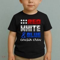 Red White And Blue Cousin Crew Toddler T-Shirt thumb 2
