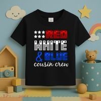 Red White And Blue Cousin Crew Toddler T-Shirt thumb 3