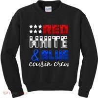 Red White And Blue Cousin Crew Kids Sweatshirt thumb 0