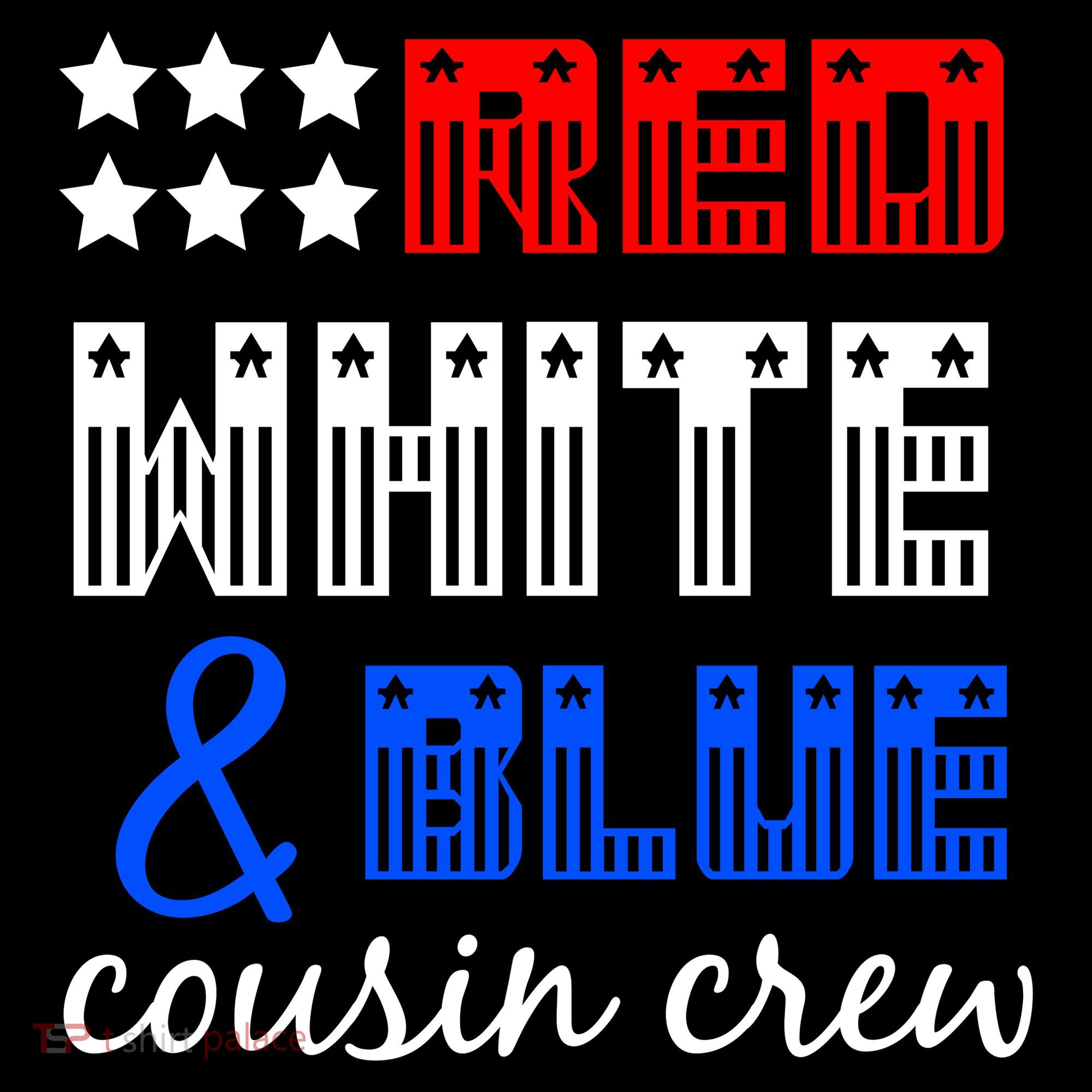 Red White And Blue Cousin Crew Kids Sweatshirt