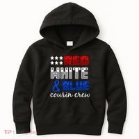 Red White And Blue Cousin Crew Kids Hoodie thumb 0
