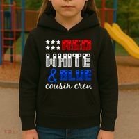 Red White And Blue Cousin Crew Kids Hoodie thumb 3