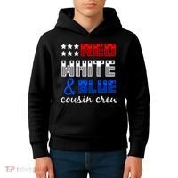 Red White And Blue Cousin Crew Kids Hoodie thumb 4