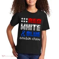 Red White And Blue Cousin Crew Kids T-Shirt thumb 2