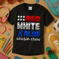 Red White And Blue Cousin Crew Kids T-Shirt thumb 3