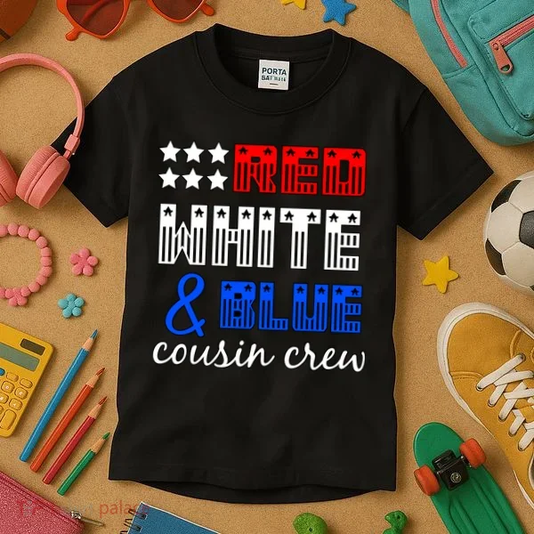 Red White And Blue Cousin Crew Kids T-Shirt