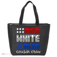 Red White And Blue Cousin Crew Tote Bag thumb 0