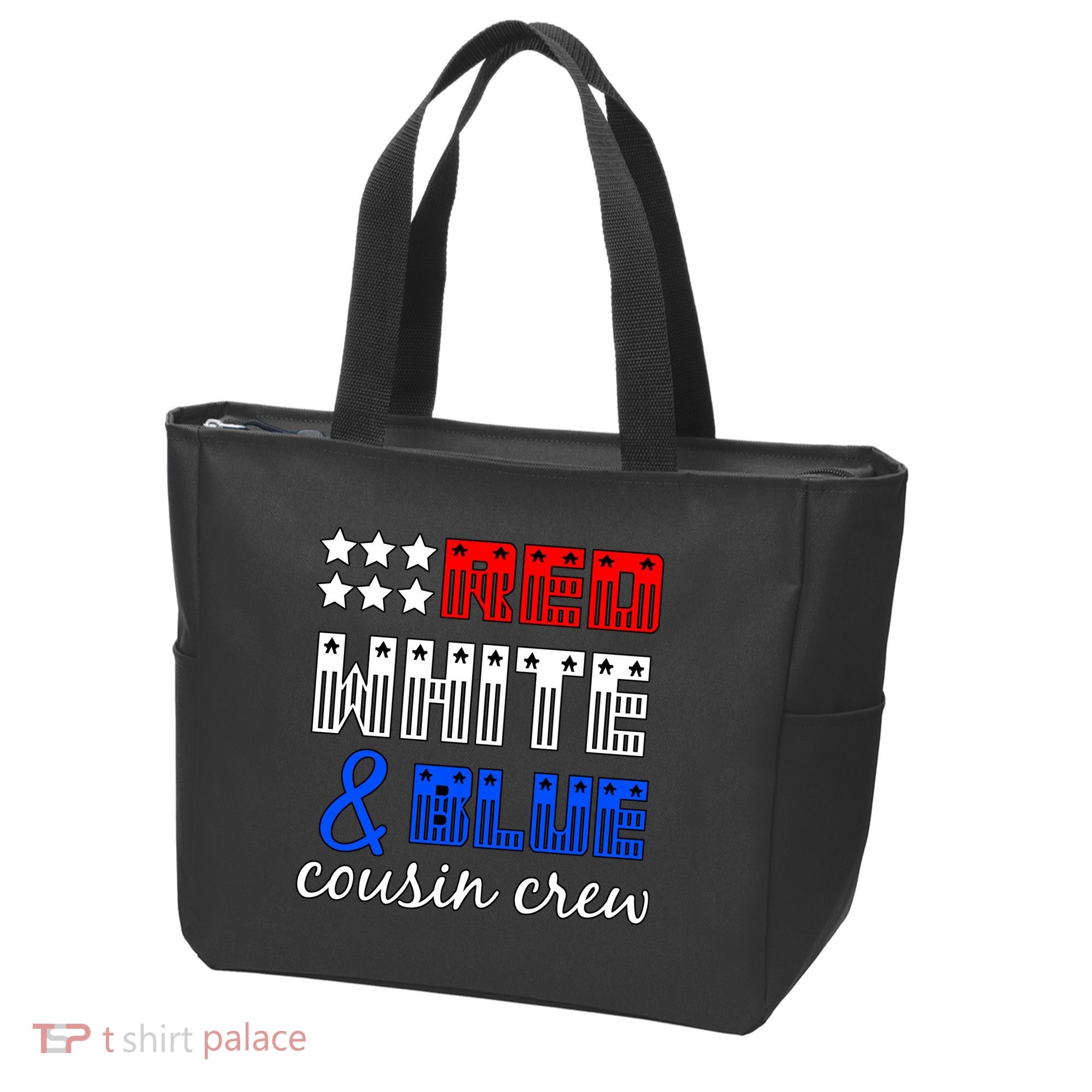 Red White And Blue Cousin Crew Tote Bag