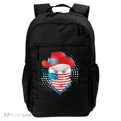 Red White and Blue Cowboy Cat Backpack