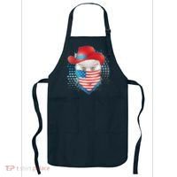 Red White and Blue Cowboy Cat Apron thumb 0