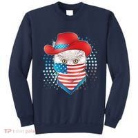 Red White and Blue Cowboy Cat Sweatshirt thumb 0
