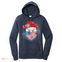 Red White and Blue Cowboy Cat Women's Hoodie thumb 0