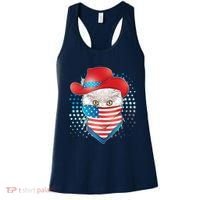 Red White and Blue Cowboy Cat Women's Tank Top thumb 0