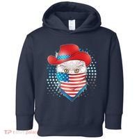 Red White and Blue Cowboy Cat Toddler Hoodie thumb 0