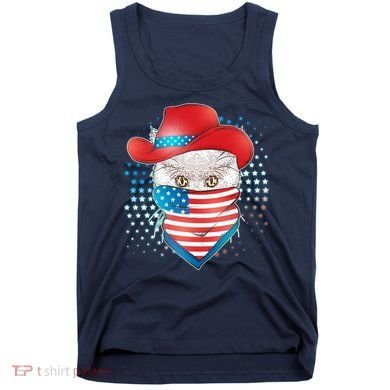 Red White and Blue Cowboy Cat Tank Top