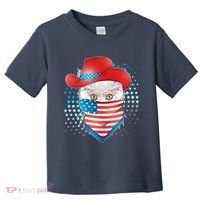 Red White and Blue Cowboy Cat Toddler T-Shirt thumb 0